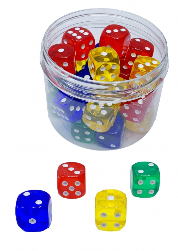 Hračky - Kostky hrací 1,8cm barevná PK37-7