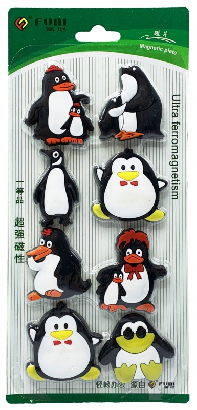 Magnety dekorační - Magnet tučňák 8ks PK19-45