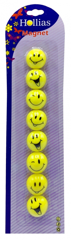 Magnety dekorační - Magnet úsměv 8ks-2cm PK19-22