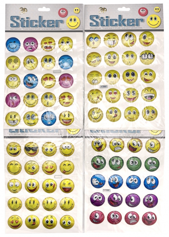 Hračky - Samolepky úsměv 15,5x25,5cm PK116-29