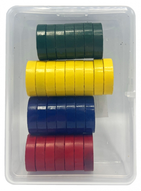 Kancelářské potřeby - Magnety barevné 30ks-20mm PK73-23