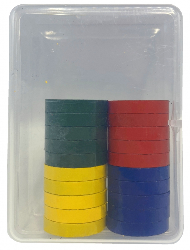 Kancelářské potřeby - Magnety barevné 20ks-25mm PK73-24
