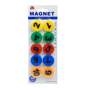 Magnet čísla 10ks 3cm PK19-48